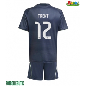 Real Madrid Alexander-Arnold #12 Bortaställ Barn 2025-26 Kortärmad (+ Korta byxor)